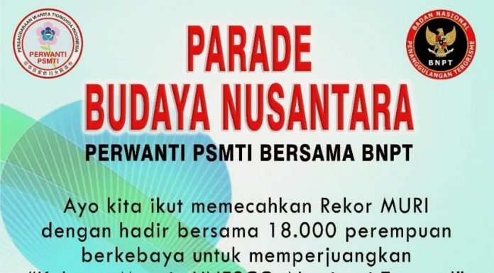 Perwanti – PSMTI Ikut Parade Budaya Nusantara Dukung Kebaya Goes to UNESCO
